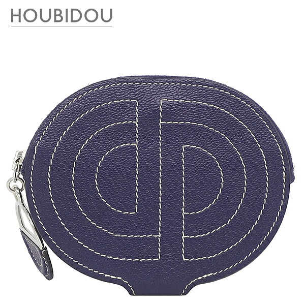 エルメス HERMES コインケース インザループ コインケース シェーブル ネイビー系 シルバー金具 紺 小銭入れ D【中古】|HOUBIDOU 心斎橋店