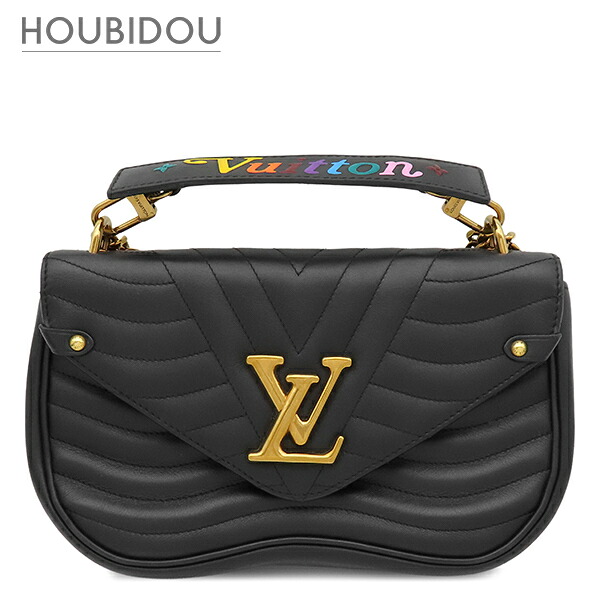 ルイヴィトン LOUIS VUITTON 2WAY御徒面子 前衛派 チェーン店御徒面子 PM 子ウシ 黒いこと ゴールド金具 黒 肩部 ハンドバック  M51683 MI3168【中古】