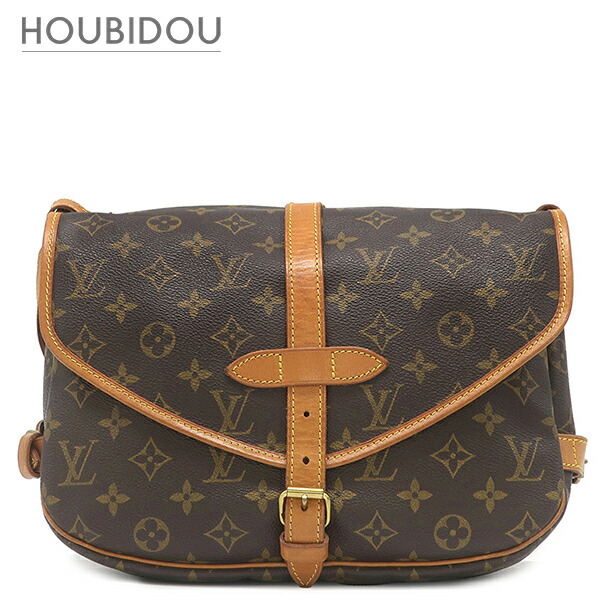 ルイヴィトン LOUIS VUITTON ショルダーバッグ ソミュール 30 モノグラム帆布 モノグラム ゴールド金具 曲がった掛け ダブル人間の顔  M42256 AR1901【中古】