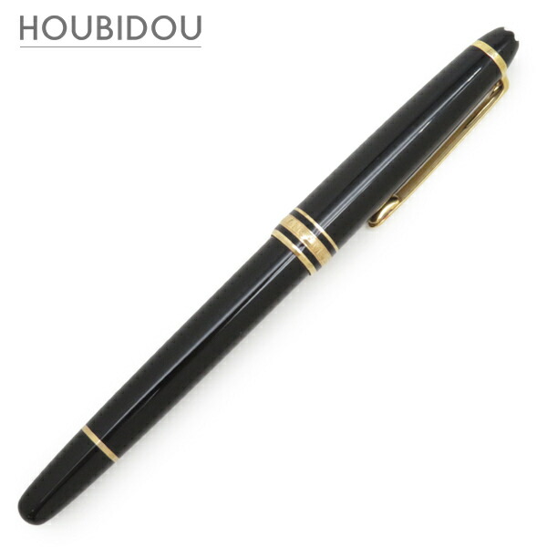 モンブラン Montblanc ボールペン マイスターシュテュック 古典派音楽 巻きどんぶり鉢 金属元素 プレシャスレジン 黒いこと×ゴールド ゴールド金具 黒インキ インキ欠けら 【中古】