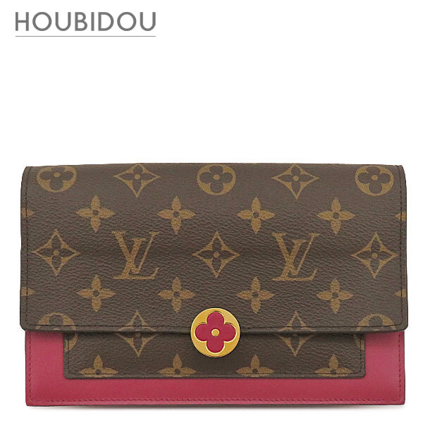 ルイヴィトン LOUIS VUITTON 2WAYバッグ ポルトフォイユ フロール チェーン モノグラムキャンバス レザー フューシャ ゴールド金具 クラッチ ショルダー M69578 RFID 【保存袋】【中古】|HOUBIDOU 心斎橋店