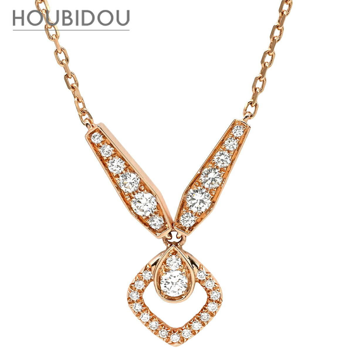 ショーメ CHAUMET ネックレス ジョゼフィーヌ エクラ フローラル ピンクゴールド ダイヤモンド ブリリアントカット パヴェ 082671【中古】｜HOUBIDOU 心斎橋店