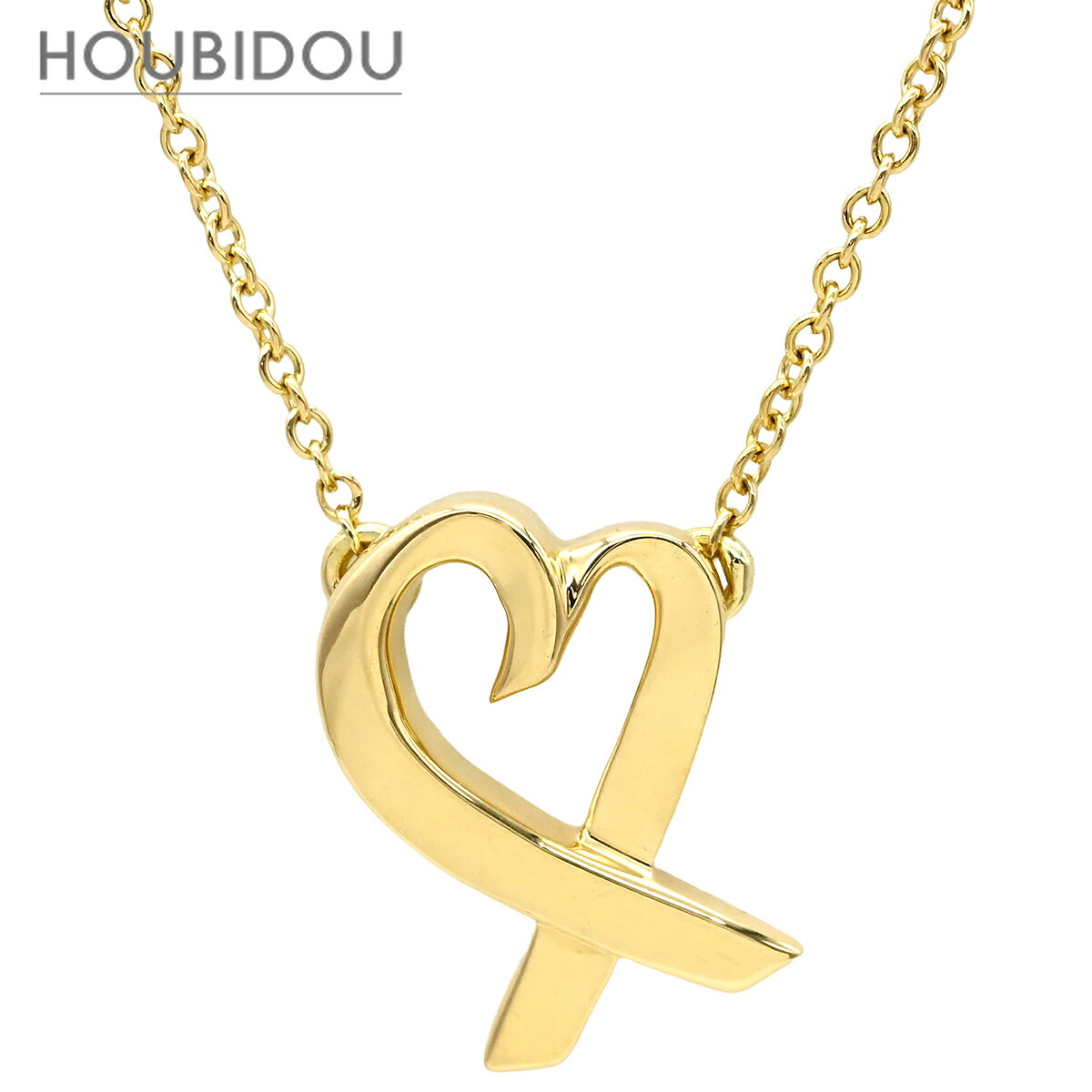 ティファニー Tiffany & Co ネックレス ラビングハート イエローゴールド 18K 750 YG T&Co. パロマピカソ 【中古】｜HOUBIDOU 心斎橋店
