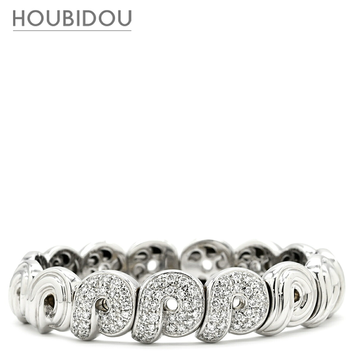 ブシュロン BOUCHERON ブレスレット ダイヤモンド ホワイトゴールド 18K 750 バングル 【中古】｜HOUBIDOU 心斎橋店