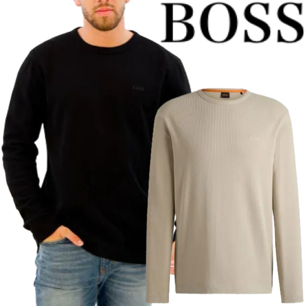 HUGO BOSS ヒューゴボス 長袖ティーシャツ メンズ レディース ユニ一発やる 定まり品  ブランド名 大谷翔平 運動選手 愛用 ブランド名 Tempesto