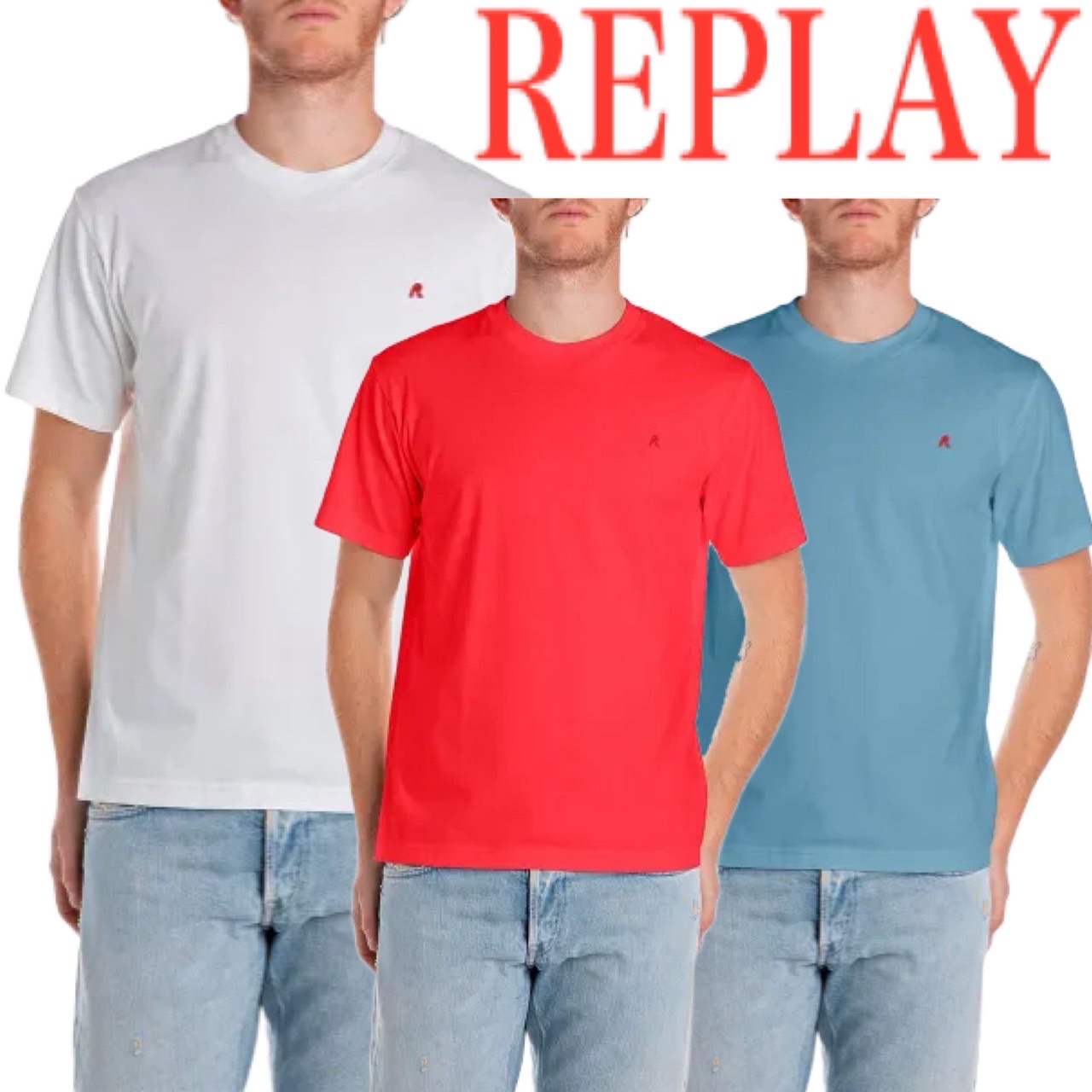 REPLAY リプレイ クルーネック Tシャツ メンズ レディース ユニセックス ファッション 正規品 ブランド プレゼント ギフト M3015.000.2660｜MY COLOR