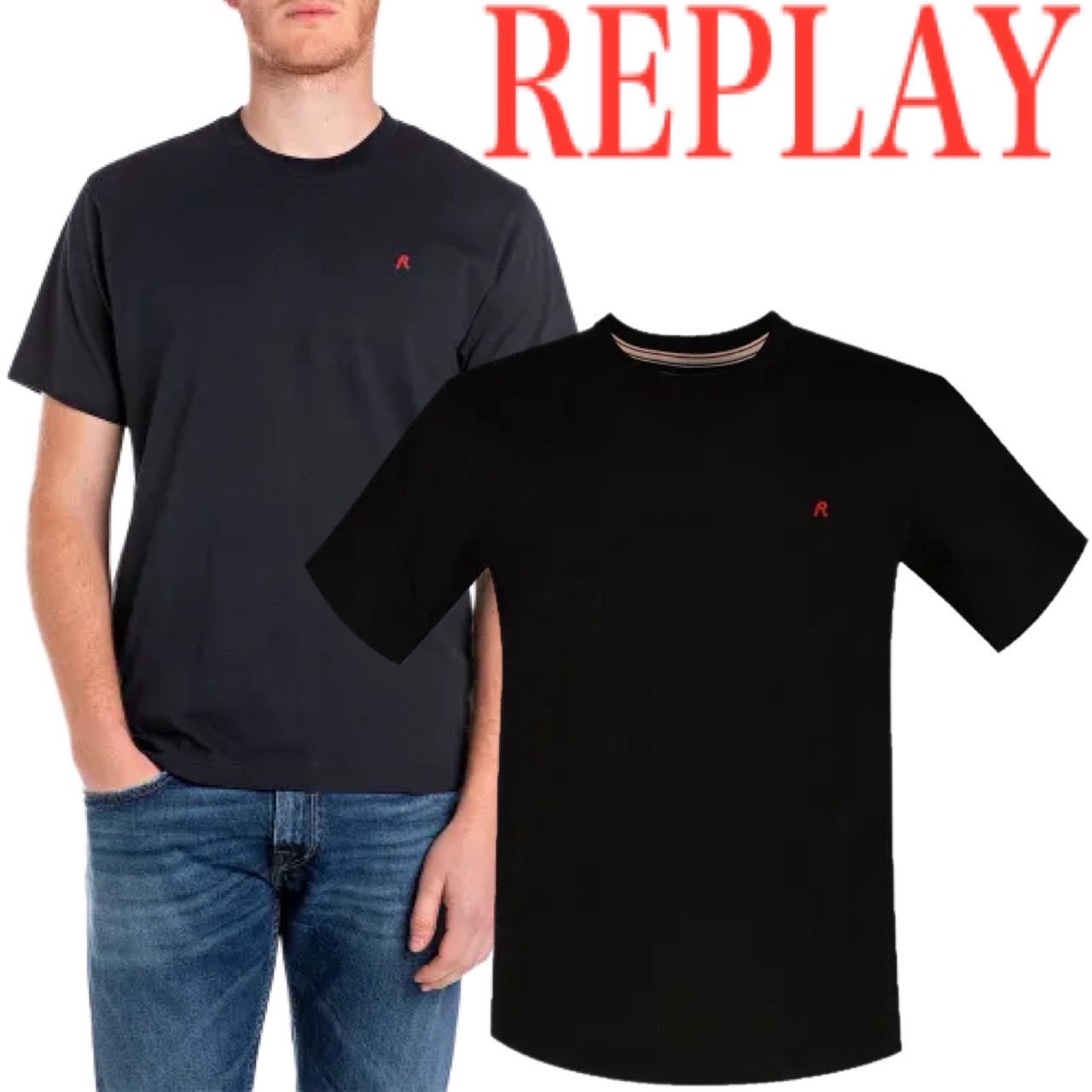 REPLAY リプレイ クルーネック Tシャツ メンズ レディース ユニセックス ファッション 正規品 ブランド プレゼント ギフト M3015.000.2660|MY COLOR