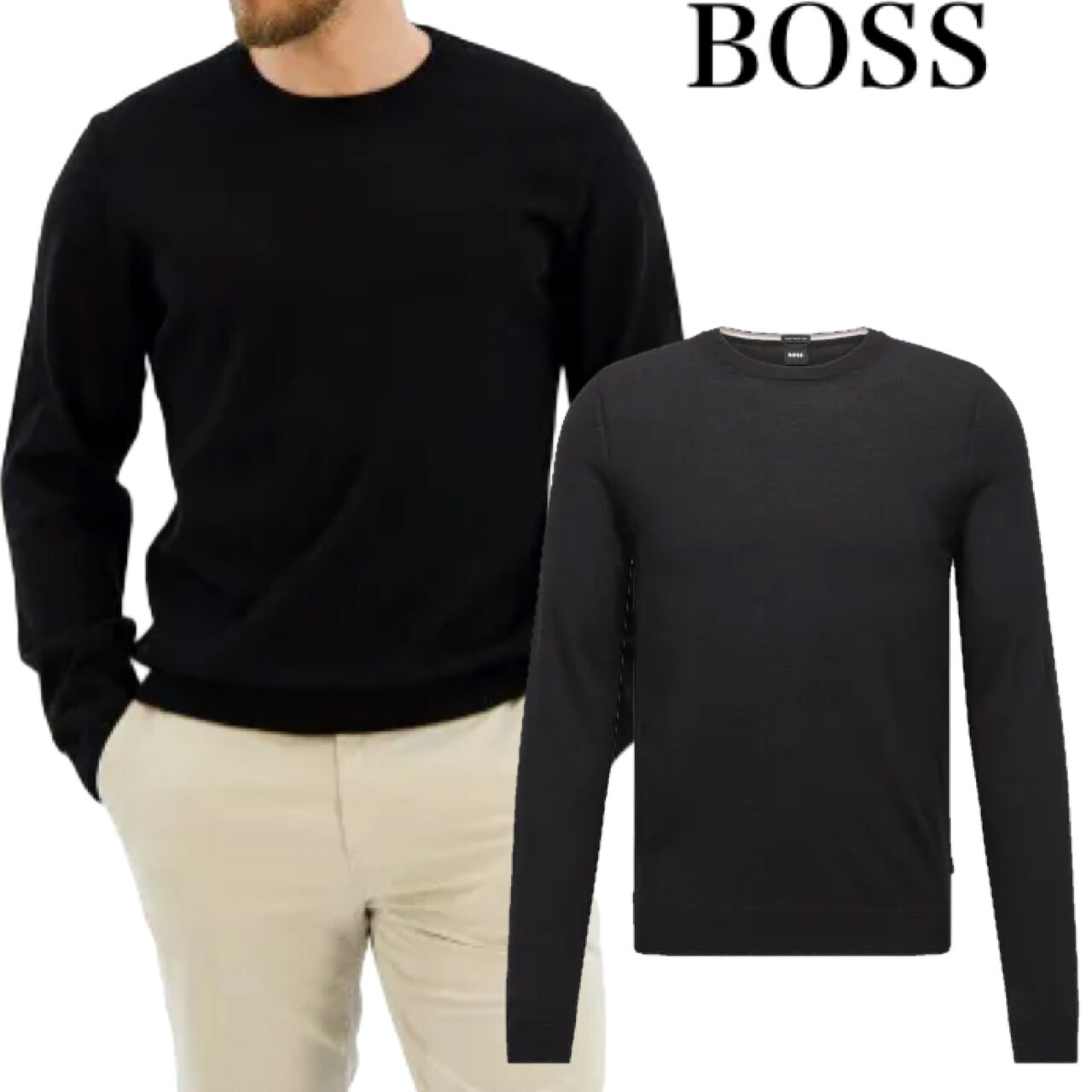 HUGO BOSS ヒューゴボス メンズ レディース ユニ一発やる スウェーター 置き目品 一般受けブランド名 差し上げ物 差し上げ物 Leno P