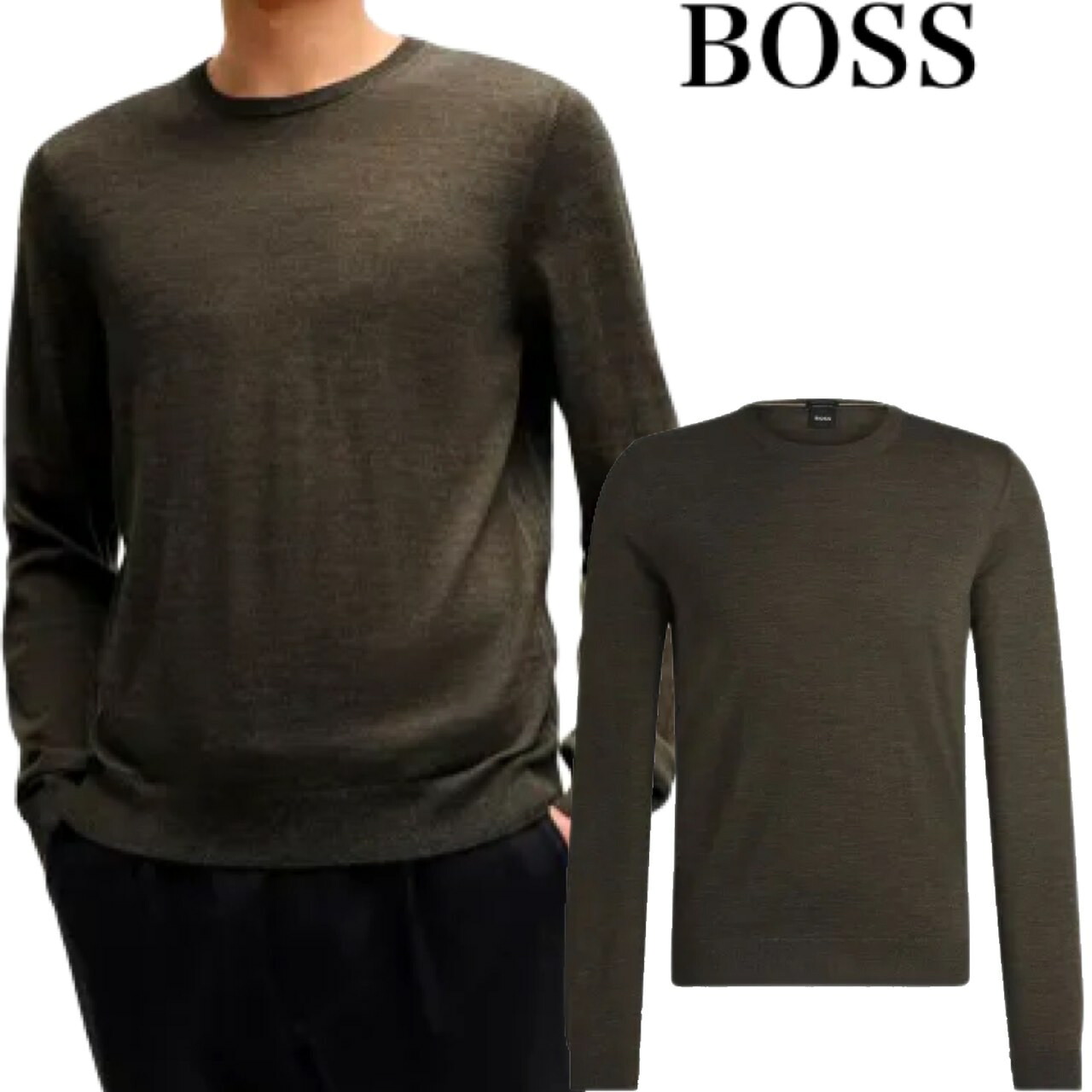 HUGO BOSS ヒューゴボス メンズ レディース ユニ一発やる スウェーター 置き目品 一般受けブランド名 差し上げ物 差し上げ物 Leno P