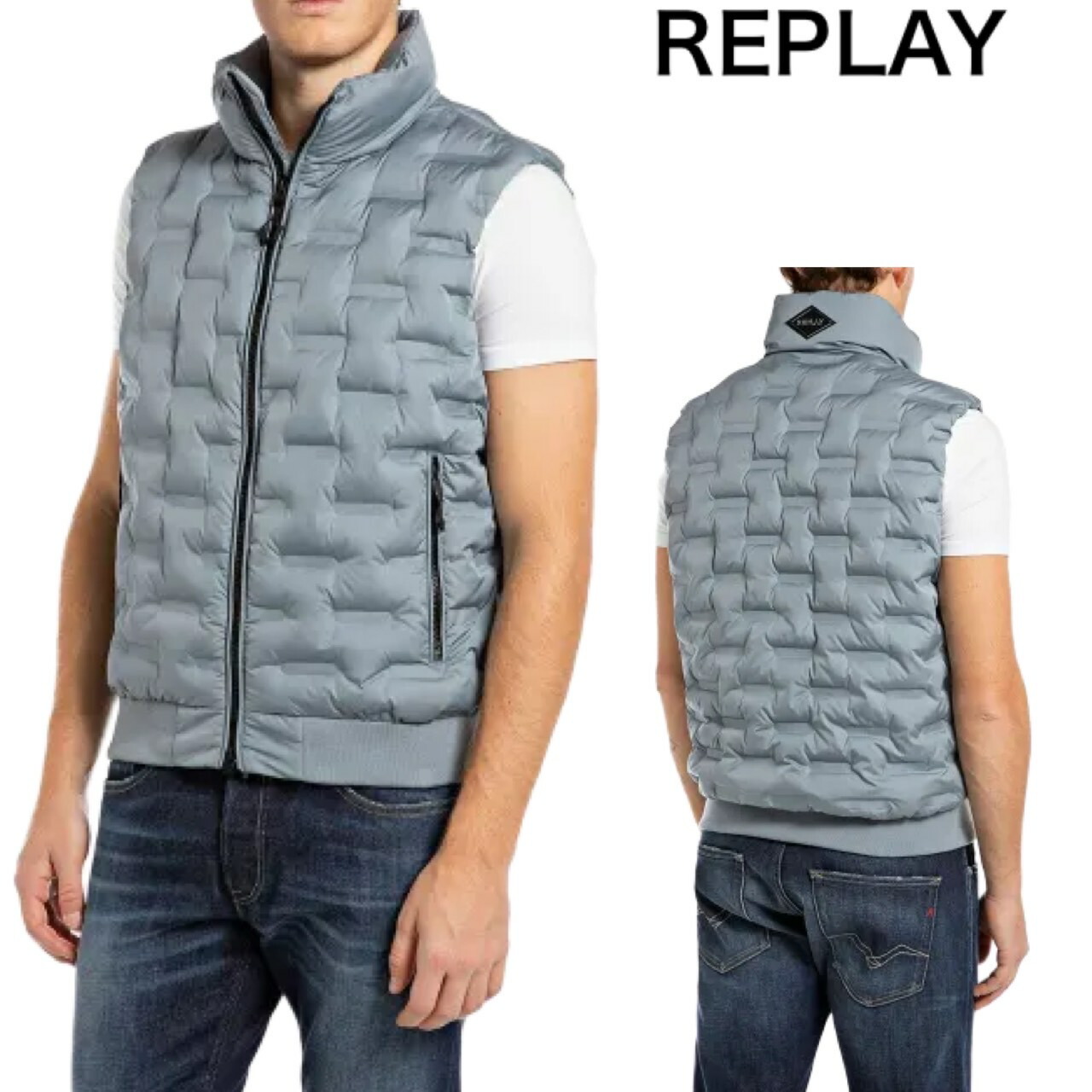 【楽天市場】REPLAY リプレイ ベスト ジャケット メンズ レディース ユニセックス オールシーズン 正規品 ブランド プレゼント ギフト ...