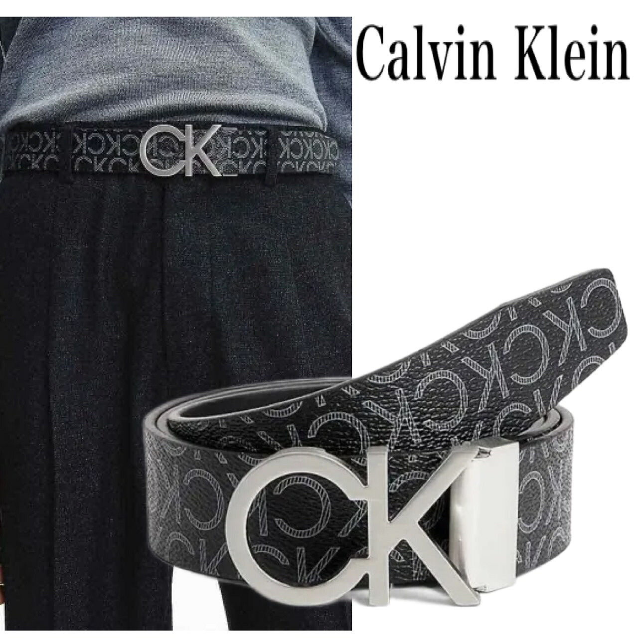 Calvin Klein カルバンクライン メンズ ベルト ロゴ ブランド サイズ調節 プレゼント ギフト 高級感 New Mono|MY COLOR