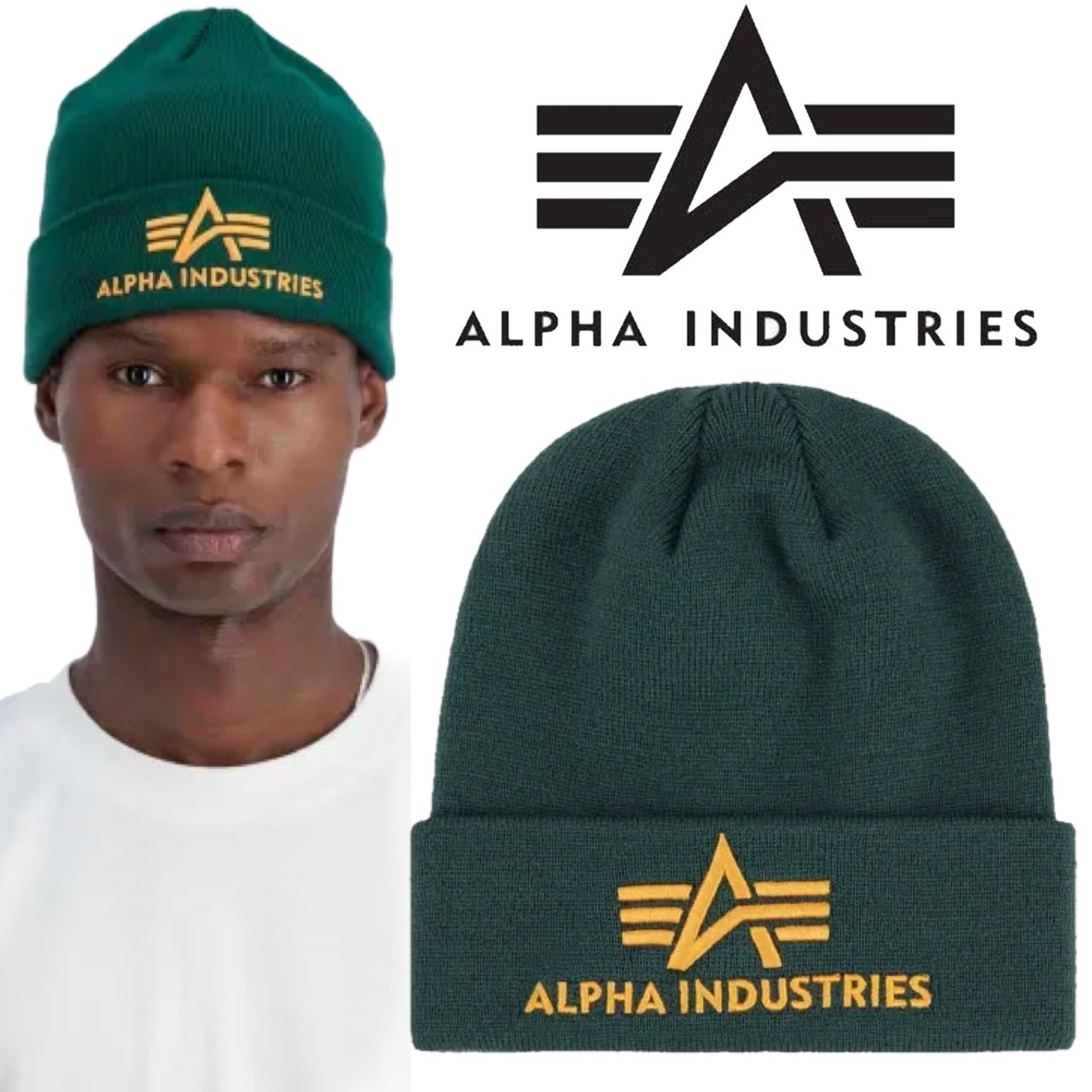 ALPHA INDUSTRIES アルファインダストリーズ ニット帽 メンズ レディース ユニセックス ブランド おしゃれ プレゼント ギフト 高級感 3D｜MY COLOR