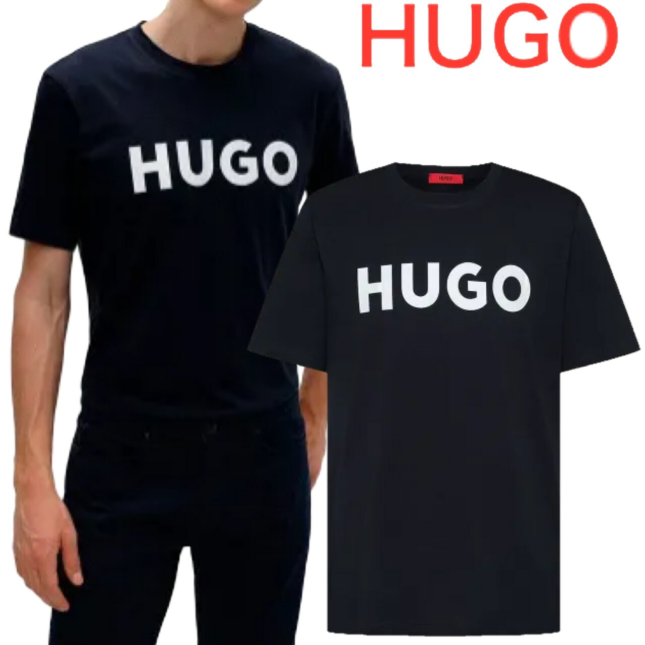 HUGO BOSS ヒューゴボス ティーシャツ 労働者の一団のど首 メンズ ロゴタイプ ブランド名 大谷翔平 愛用ブランド名 Dulivio トップス-Tシャツ・カットソー-メンズファッション