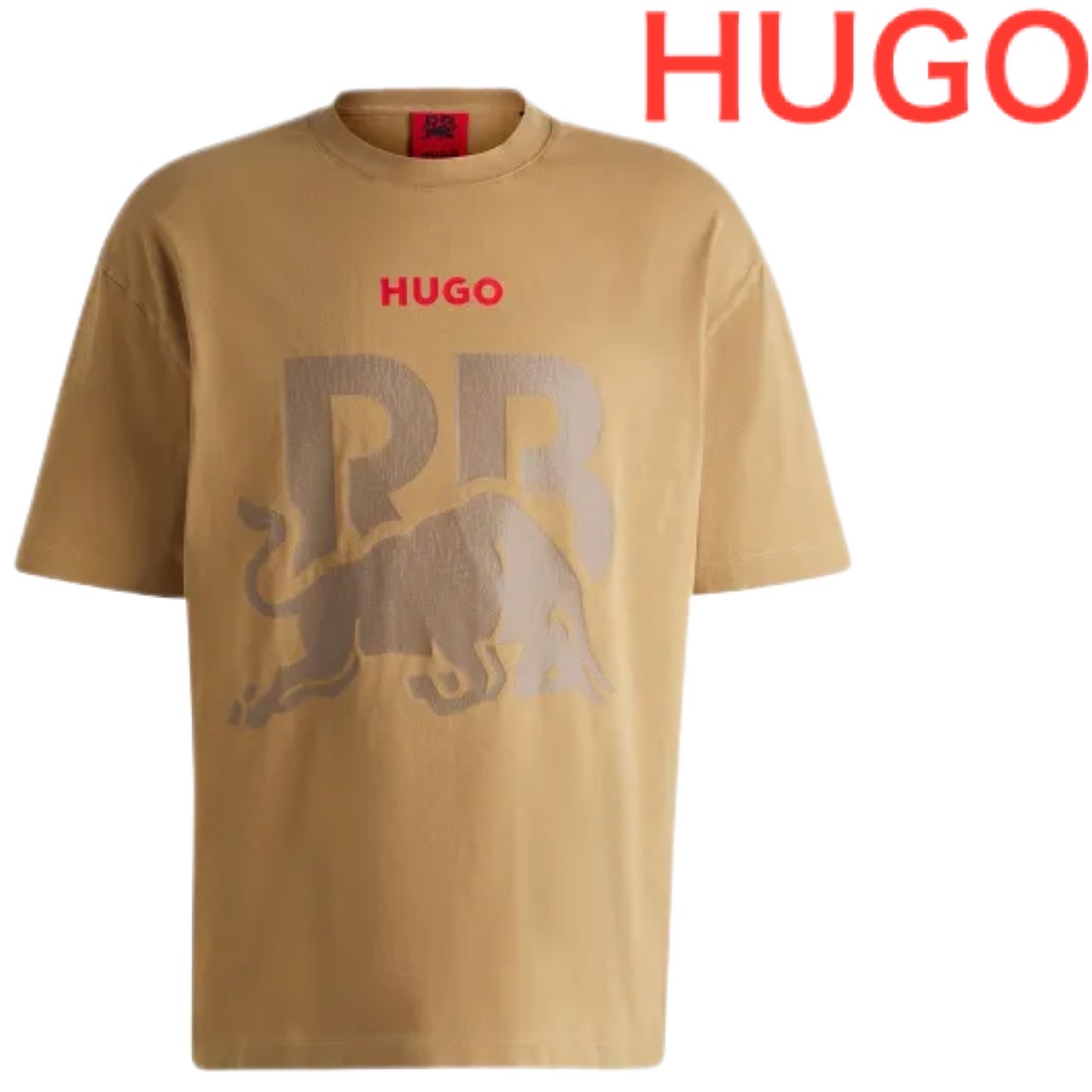 HUGO BOSS ヒューゴボス ティーシャツ 労働者の一団のど首 メンズ ロゴタイプ ブランド名 大谷翔平 愛用ブランド名 X Visa Cash App RB25 01 10257318 01