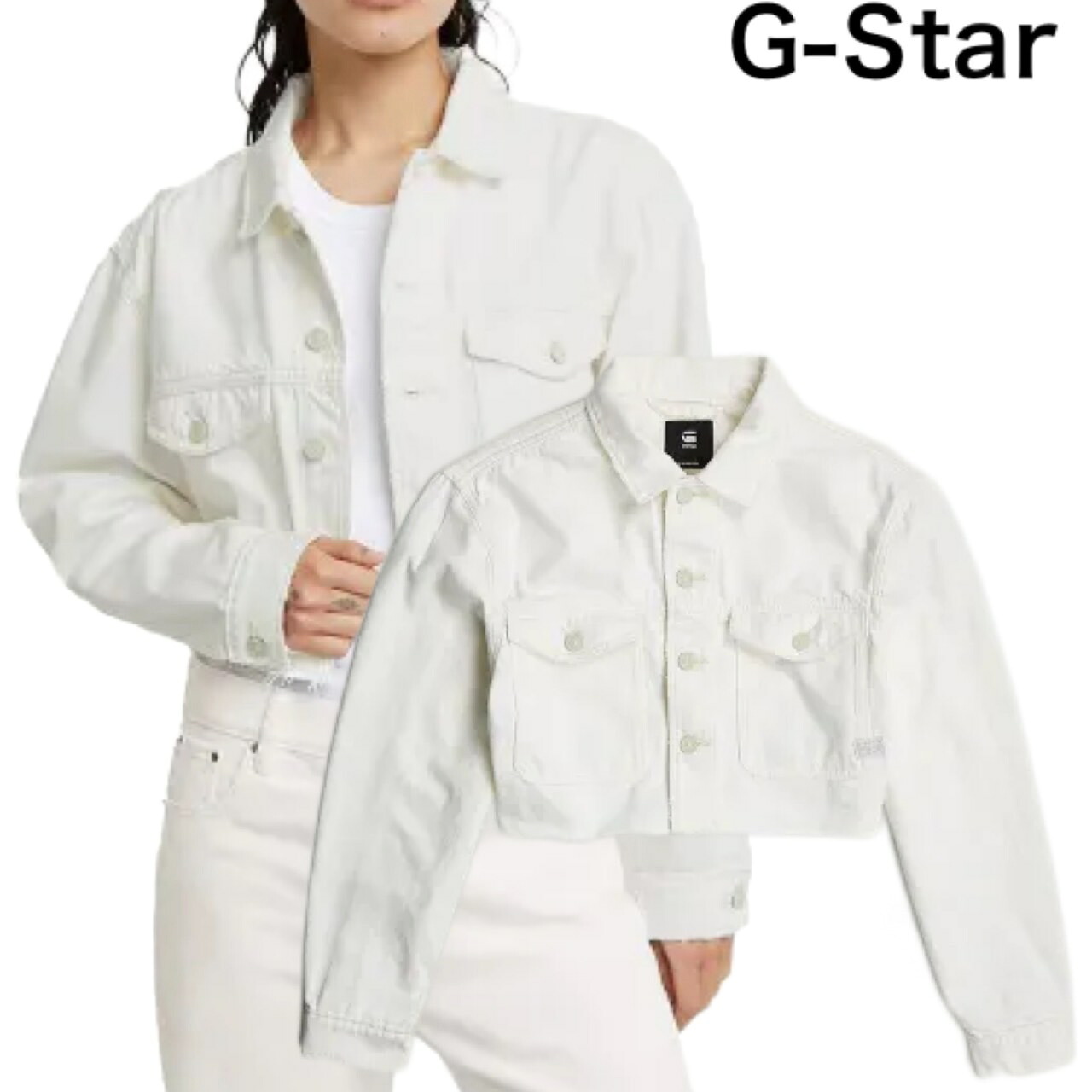 G-Star Raw ジースター ロウ ジャケットレディース 正規品 人気ブランド プレゼント ギフト Cropped Wander Destroyed|MY COLOR