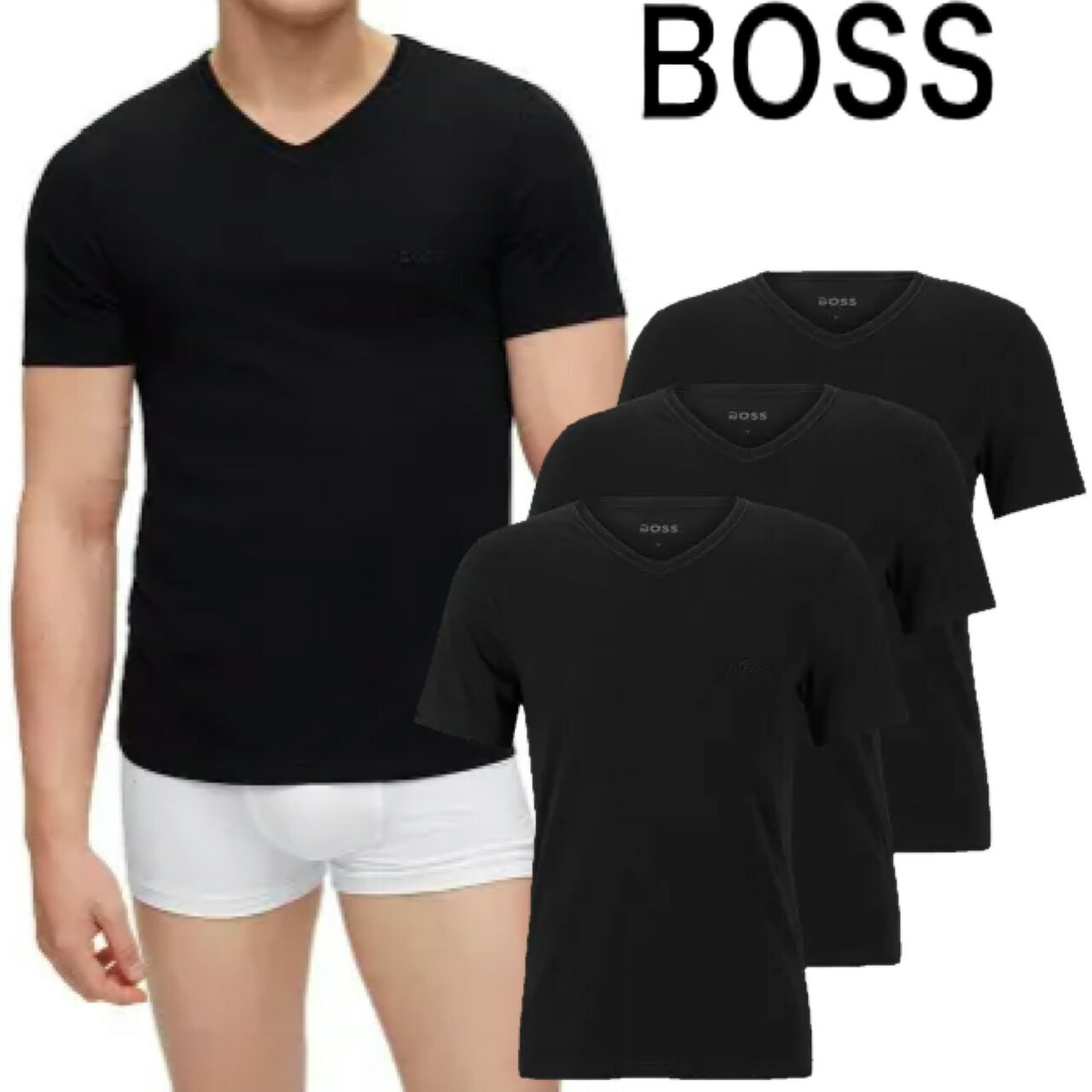 楽天市場】HUGO BOSS ヒューゴボス メンズ Vネック Tシャツ 3枚 楽天市場】HUGO BOSS ヒューゴボス メンズ Vネック Tシャツ 3枚