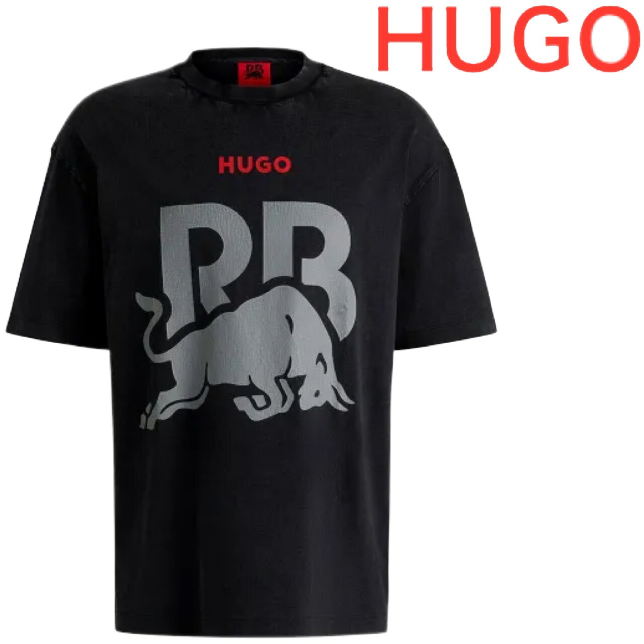 HUGO BOSS ヒューゴボス ティーシャツ 労働者の一団のど首 メンズ ロゴタイプ ブランド名 大谷翔平 愛用ブランド名 X Visa Cash App RB25 01 10257318 01