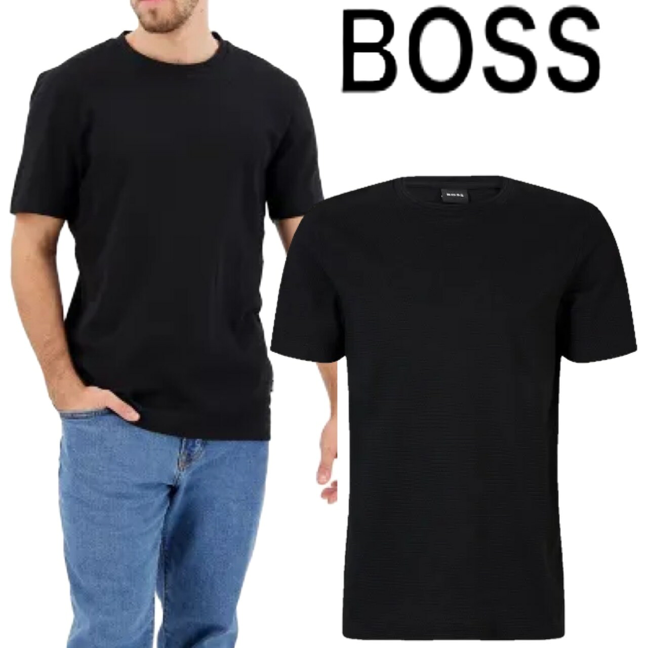 HUGO BOSS ヒューゴボス ティーシャツ T-Shirt 労働者の一団のど首 半袖 プルオーバー メンズ ロゴタイプ ブランド名 大谷翔平 愛用ブランド名 Tiburt 240