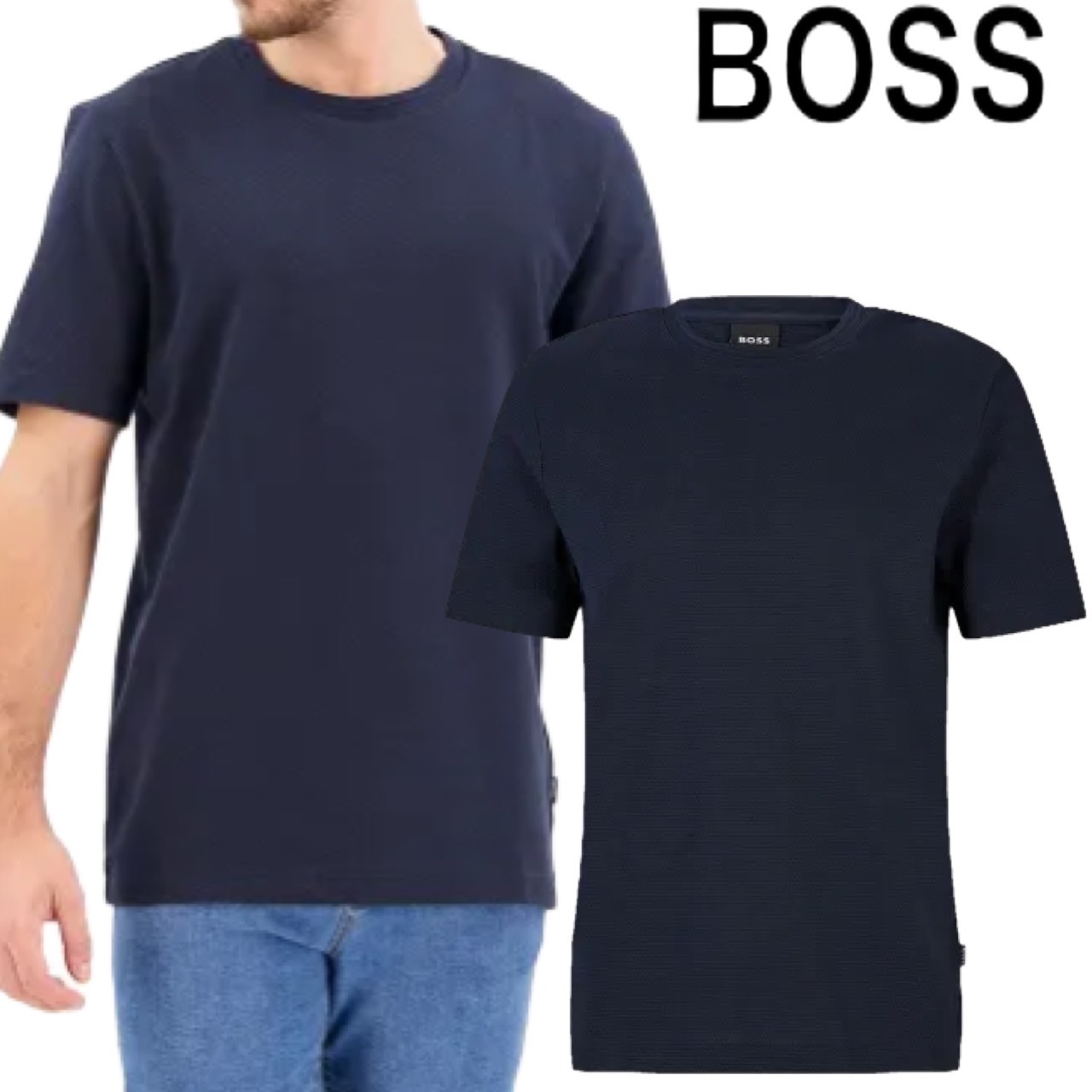 HUGO BOSS ヒューゴボス ティーシャツ T-Shirt 労働者の一団のど首 半袖 プルオーバー メンズ ロゴタイプ ブランド名 大谷翔平 愛用ブランド名 Tiburt 240