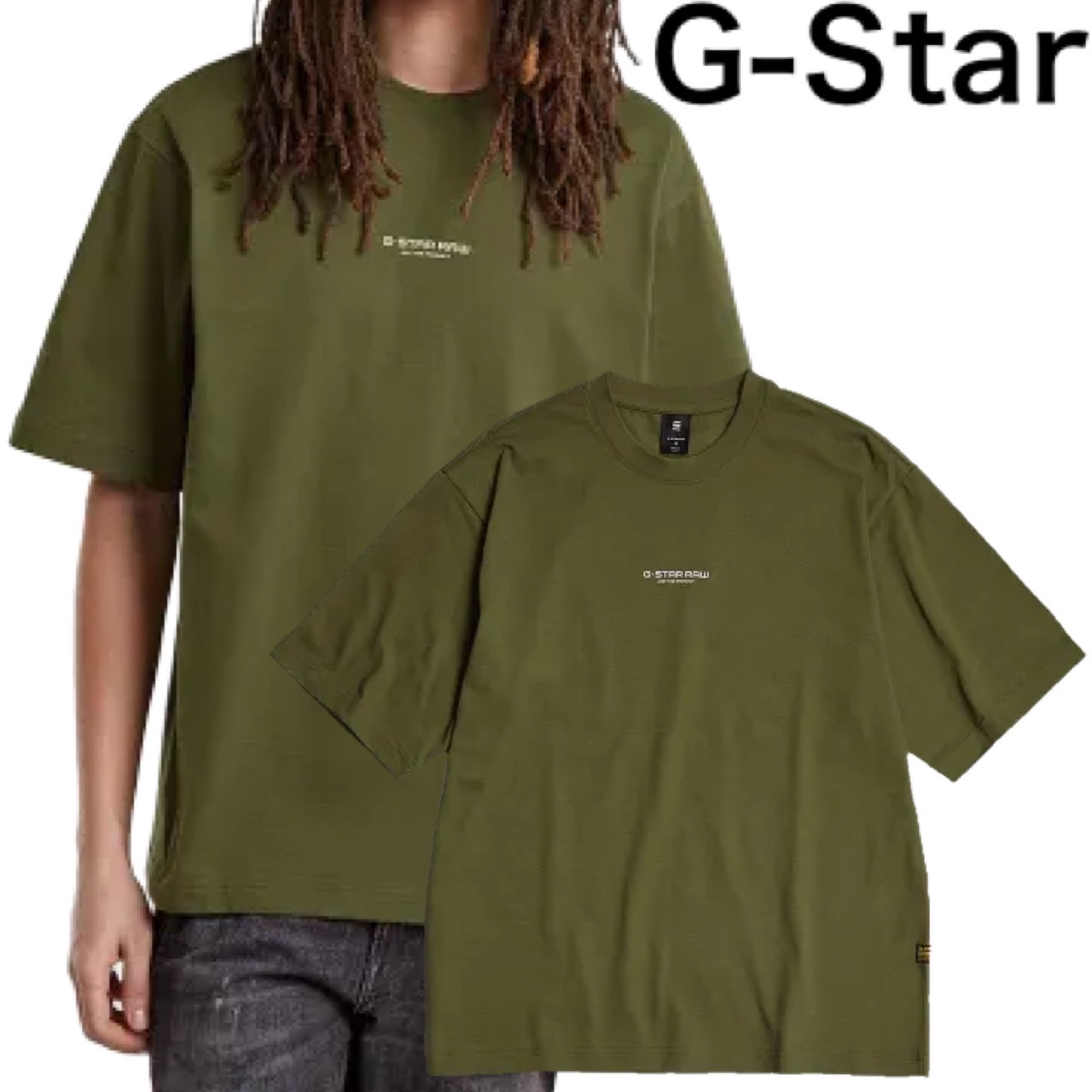 G-Star RAW ジースターロウ Tシャツ クルーネック メンズ レディース ユニセックス 正規品 プレゼント ギフト ブランド Center Chest Boxy｜MY COLOR 8,580円