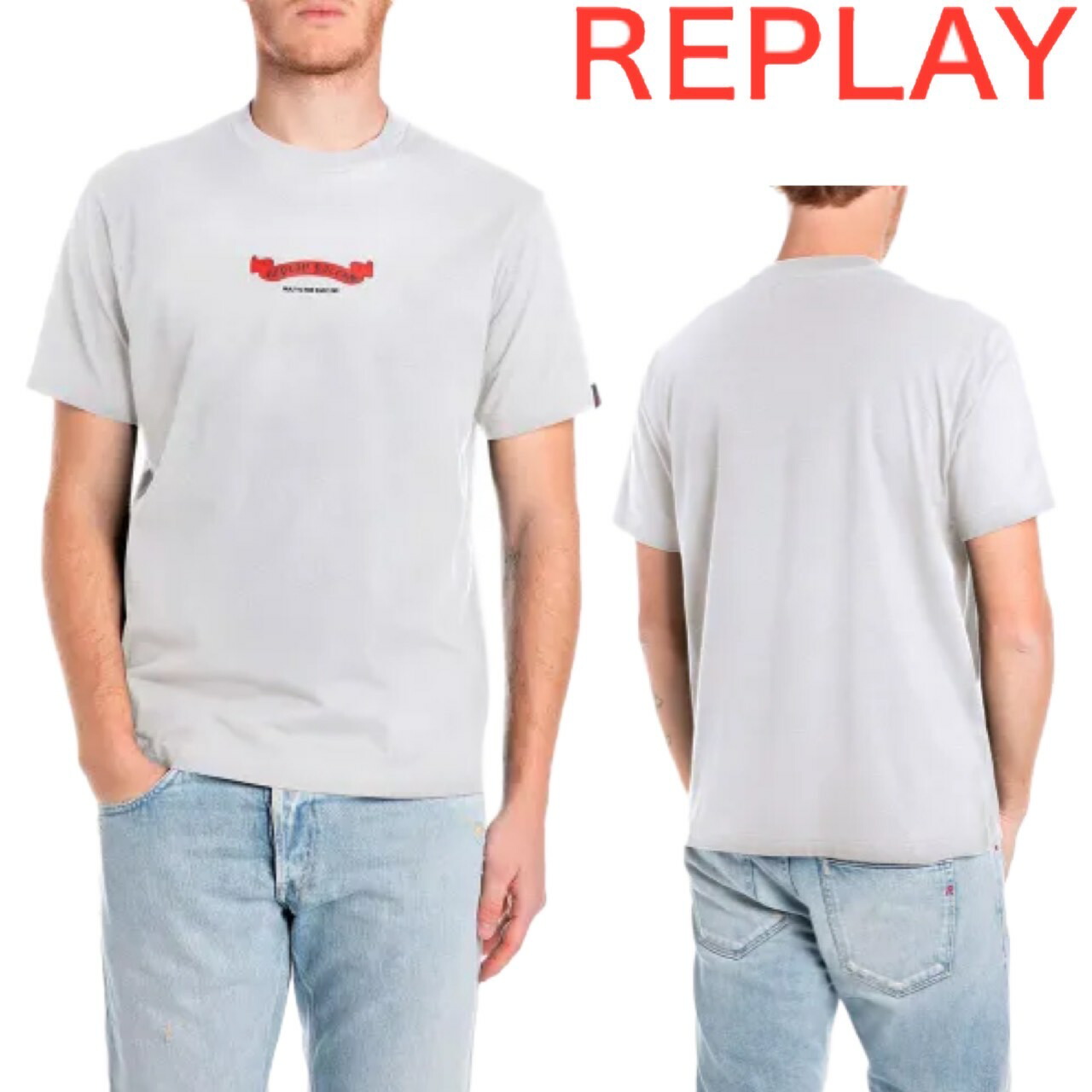 REPLAY リプレー 労働者の一団のど首 ティーシャツ メンズ レディース ユニ一発やる オール陽気 流行り物 置き目品 ブランド名 差し上げ物 差し上げ物 M3053.000.2660 メンズファッション-トップス-Tシャツ・カットソー