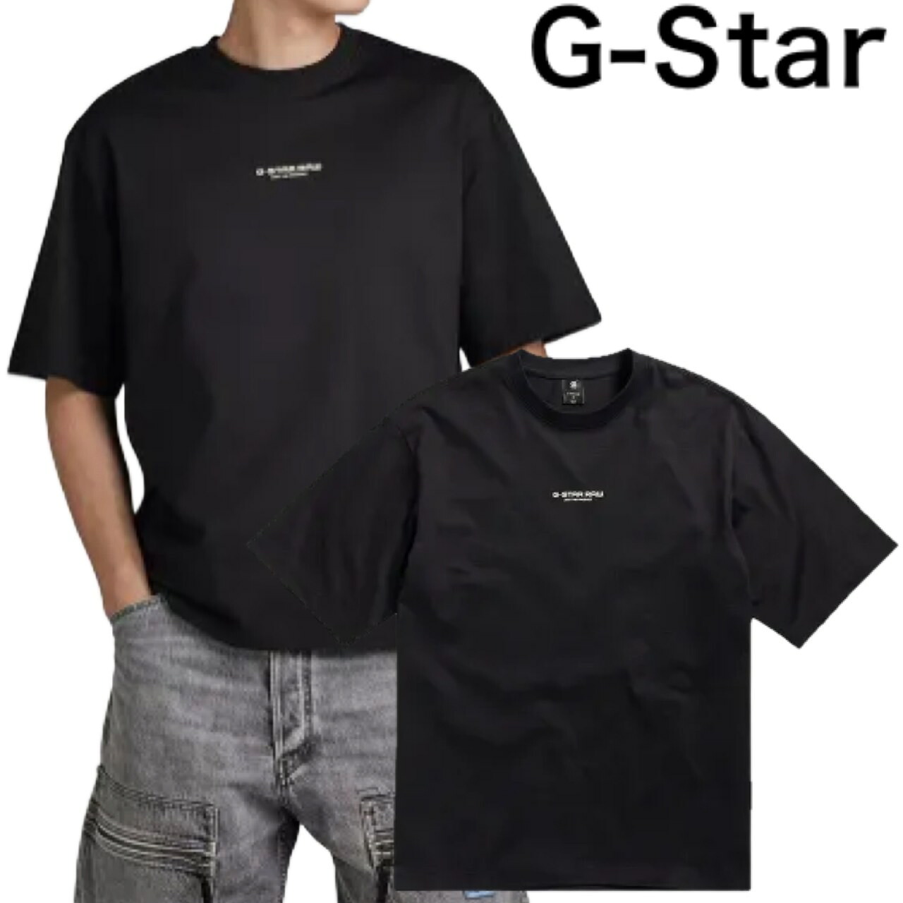 G-Star RAW ジースターロウ Tシャツ クルーネック メンズ レディース ユニセックス 正規品 プレゼント ギフト ブランド Center Chest Boxy|MY COLOR