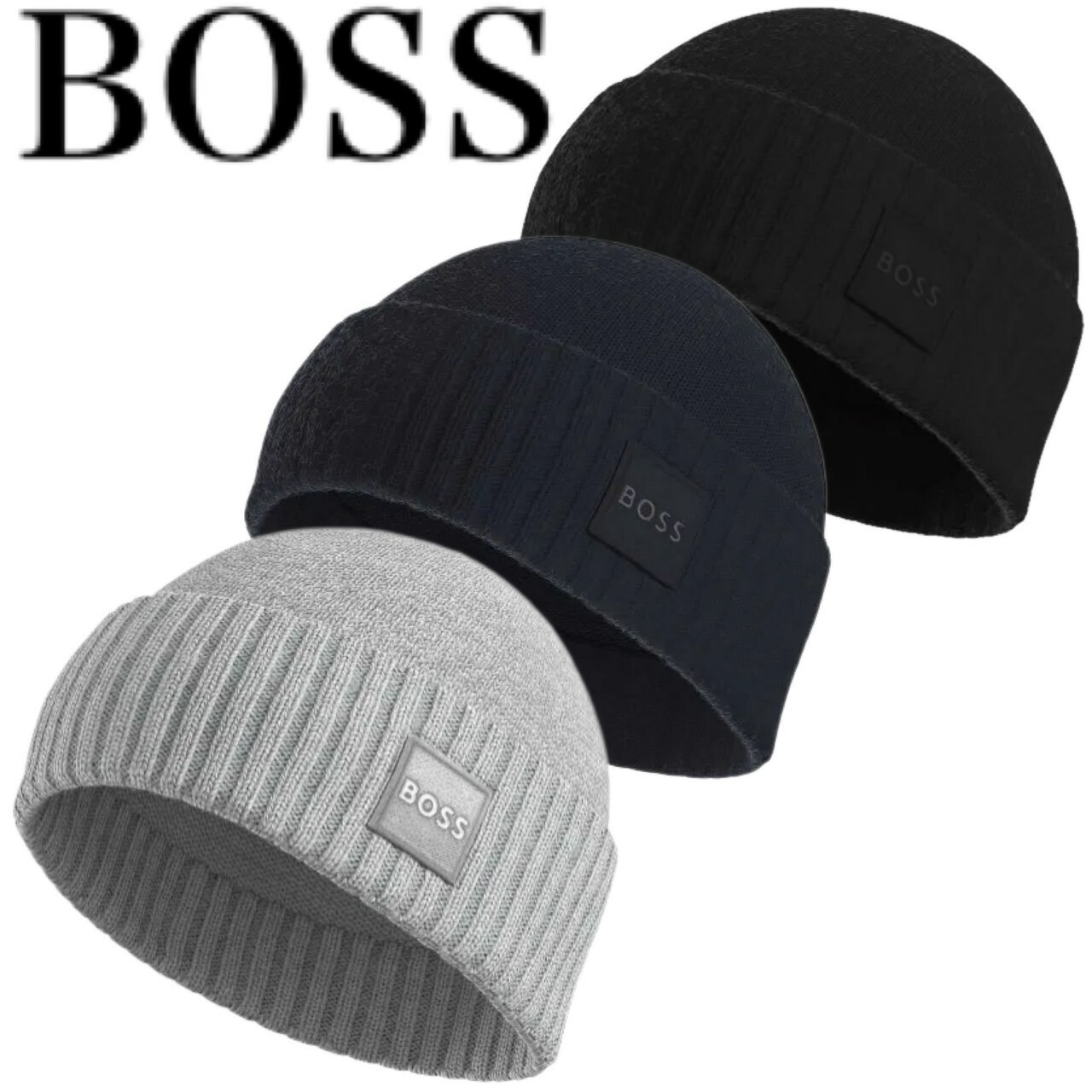 楽天市場】HUGO BOSS ヒューゴボス ニット帽 BLACK 50495306 メンズ