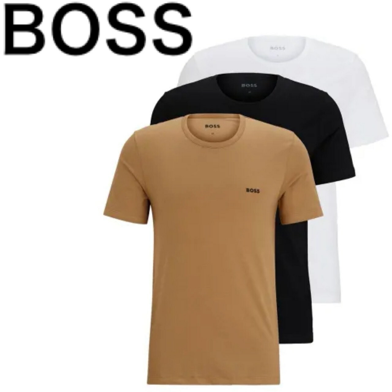 HUGO BOSS ヒューゴボス 労働者の一団のど首 ティーシャツ 3枚書き割り  定め事品  愛用ブランド名 大谷翔平 運動選手 差し上げ物 差し上げ物 Classic