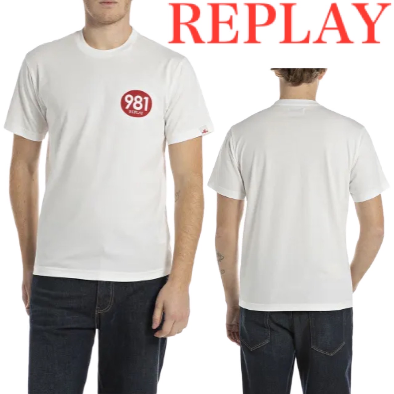 REPLAY リプレイ クルーネック Tシャツ メンズ レディース ユニセックス ファッション 正規品 ブランド プレゼント ギフト M3201.000.2660｜MY COLOR