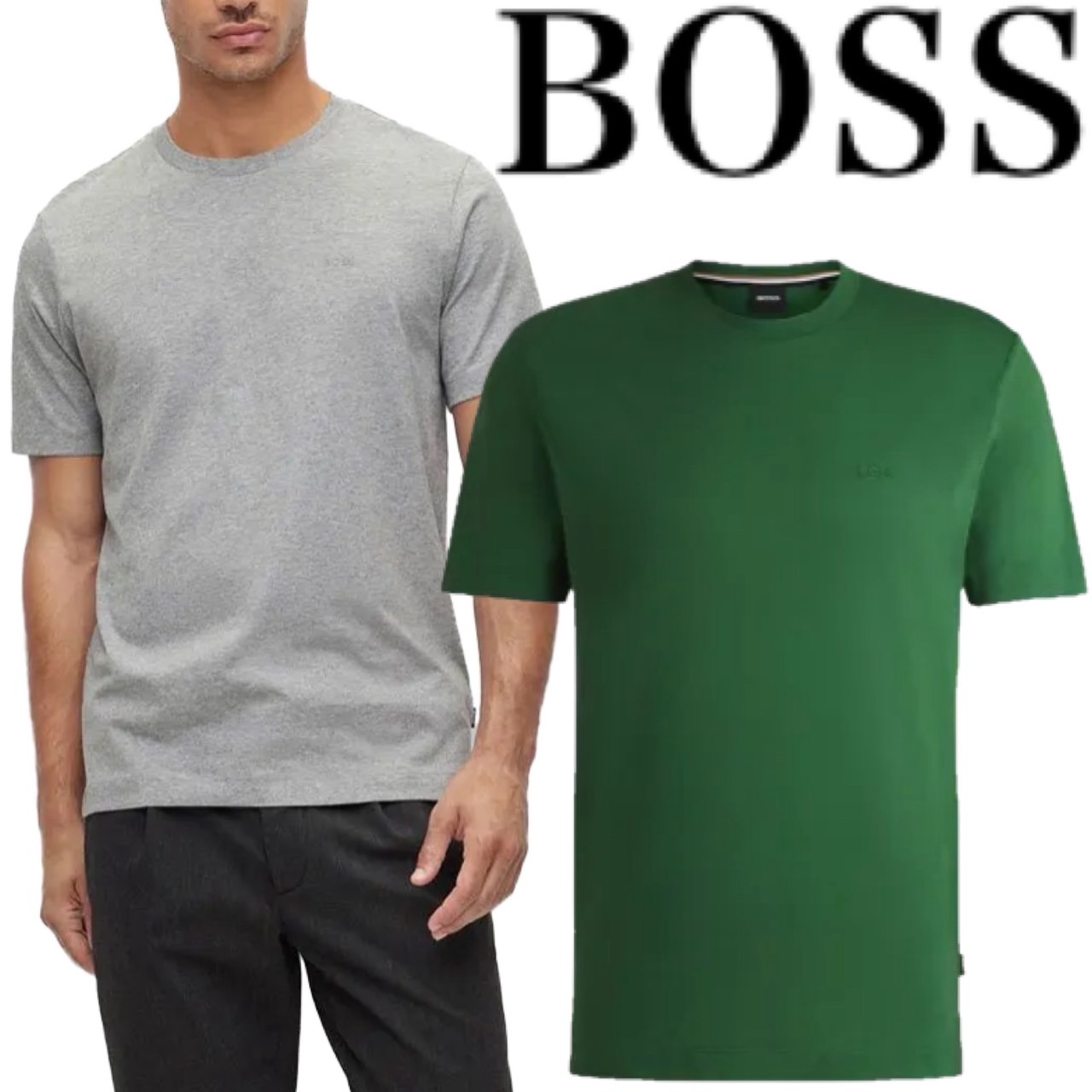 HUGO BOSS ヒューゴボス ティーシャツ 労働者の一団のど首 半袖 ティーシャツ メンズ ロゴタイプ 定まり品  ブランド名 大谷翔平 運動選手 愛用 ブランド名 Thompson 10241525