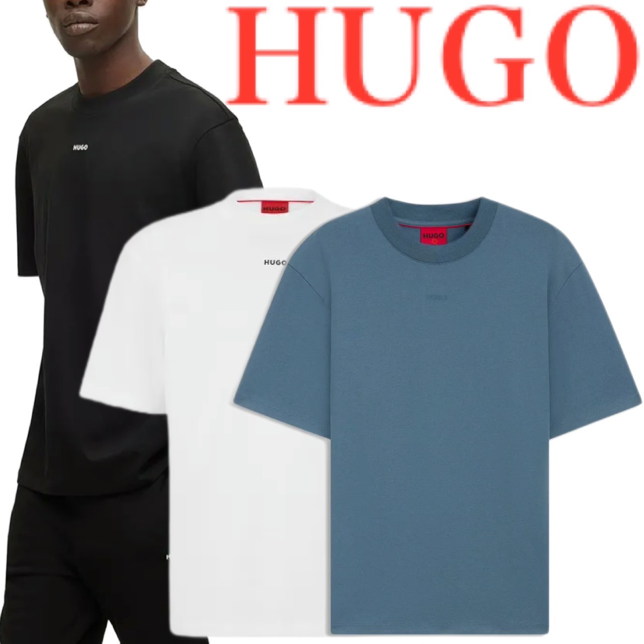 HUGO BOSS ヒューゴボス ティーシャツ 労働者の一団のど首 半袖 ティーシャツ 3枚書き割り メンズ ロゴタイプ 定まり品  ブランド名 大谷翔平 運動選手 愛用 ブランド名 Dapolino 10248326 01