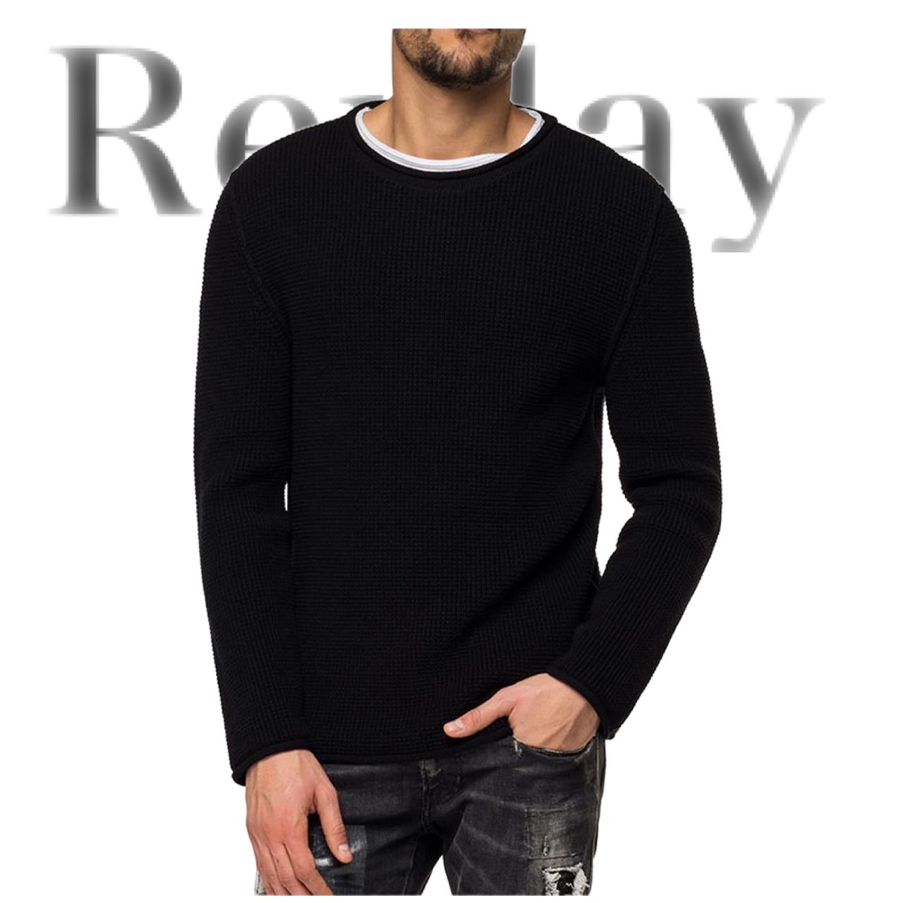 REPLAY リプレイ セーター メンズ レディース ユニセックス オールシーズン UK2672.000.G22920 ファッション 人気ブランド|MY COLOR