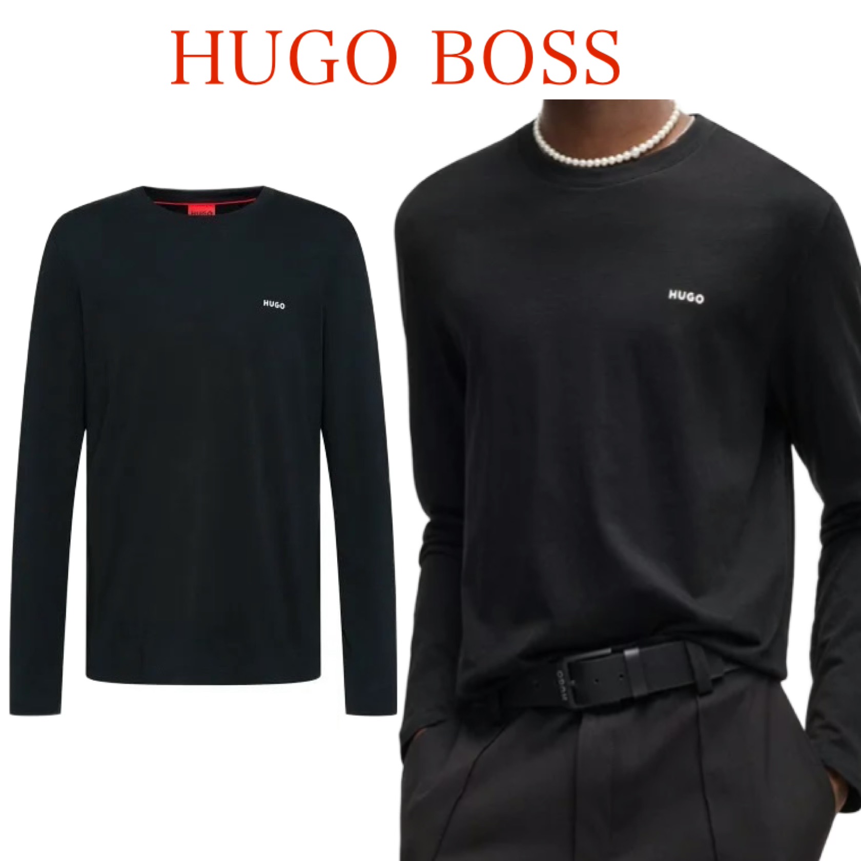 ヒューゴボス シグネチャー ロゴ ロンT トレーナー ブラック 楽天市場】HUGO BOSS ヒューゴボス ロンT ロゴ クルーネック
