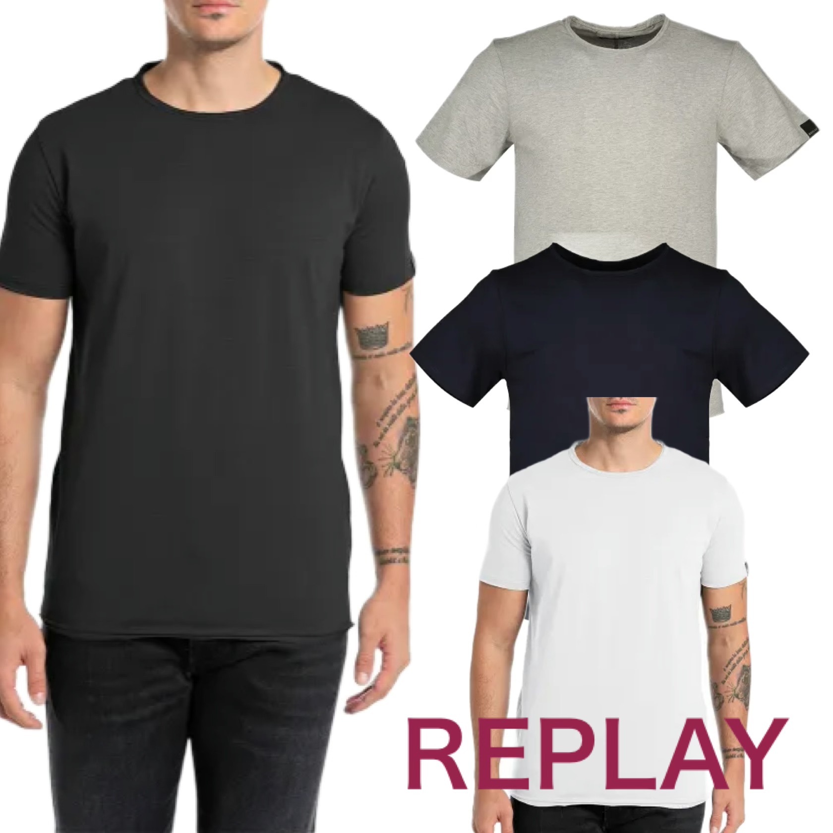 送料込★REPLAY★M6840 Tシャツ 楽天市場】REPLAY リプレイ クルーネック メンズ レディース