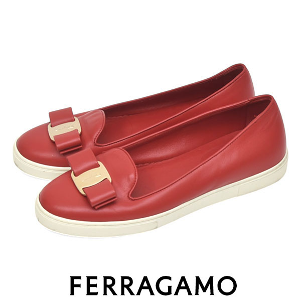 サルヴァトーレフェラガモ ヴァラリボン パンプス レッド 7b サルヴァトーレフェラガモ(Salvatore Ferragamo)サルヴァトーレ