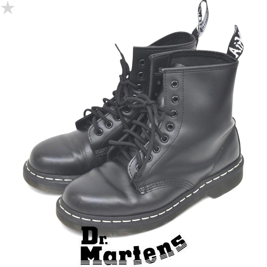 【美品】ドクターマーチン Dr.Martens 1460 WS レディース 8ホールシューズ ブーツ ブラック 黒 UK6(JP25cm) sh26-0028【返品不可】【送料無料】【当日出荷】【中古】