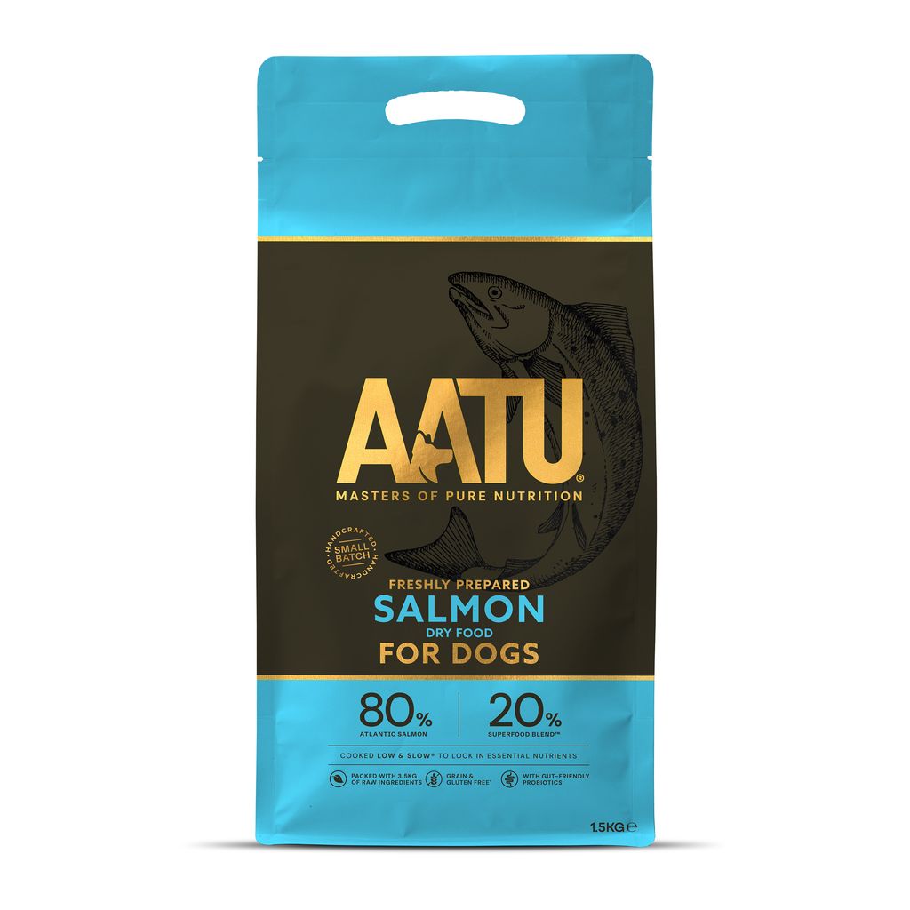 【新レシピ】　AATU　犬用　アートゥー　サーモン　1.5kg　ドッグフード　ドライフード　アレルギー　グレインフリー　グルテンフリー