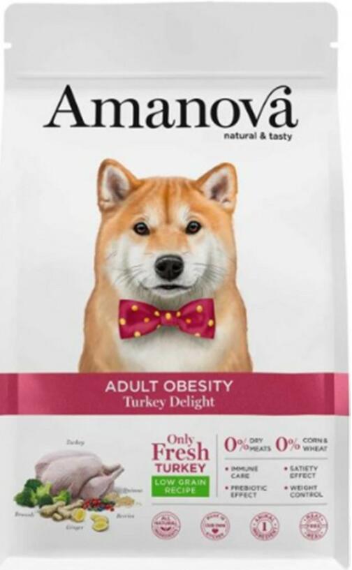 Amanova アマノバ アダルト オウビースィティ ターキー ディライト 中粒　2kg　成犬用　 ドライフード
