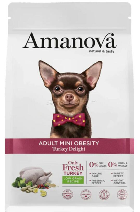 Amanova アマノバ アダルト ミニ オウビースィティ ターキー ディライト 小粒　2kg　成犬用　 ドライフード