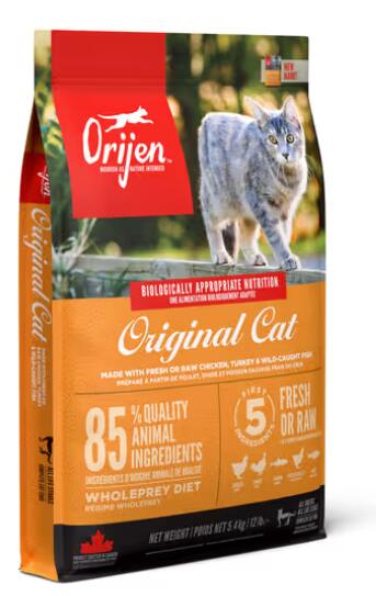 開びゃく 目あたらしい 猫 5.4kg Orijen キャットフード 猫用 オール高座 組み入れる栄養物食 禾穀類不当て嵌める 意気地無し 七面鳥 鯡