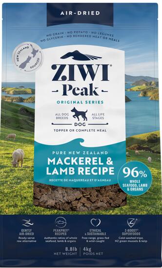 ジウィピーク エアドライ・ドッグフード NZマッカロー＆子ヒツジ 4kg ZIWI ZiwiPeak 犬用