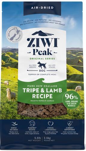 ジウィピーク エアドライ・ドッグフード トライプ＆子ヒツジ 2.5kg ZIWI ZiwiPeak 犬用