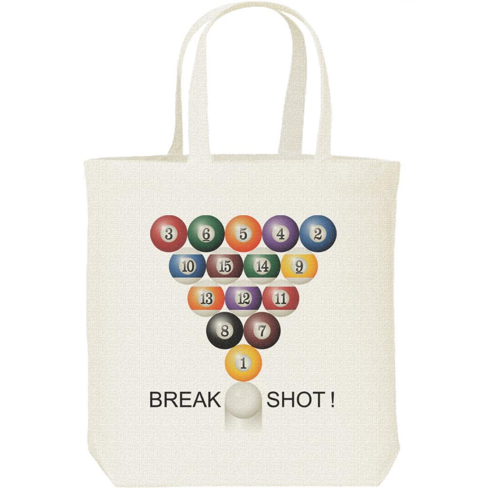 BILLIARD BREAK SHOT! /Canvas bag/M (no pocket) tote bag