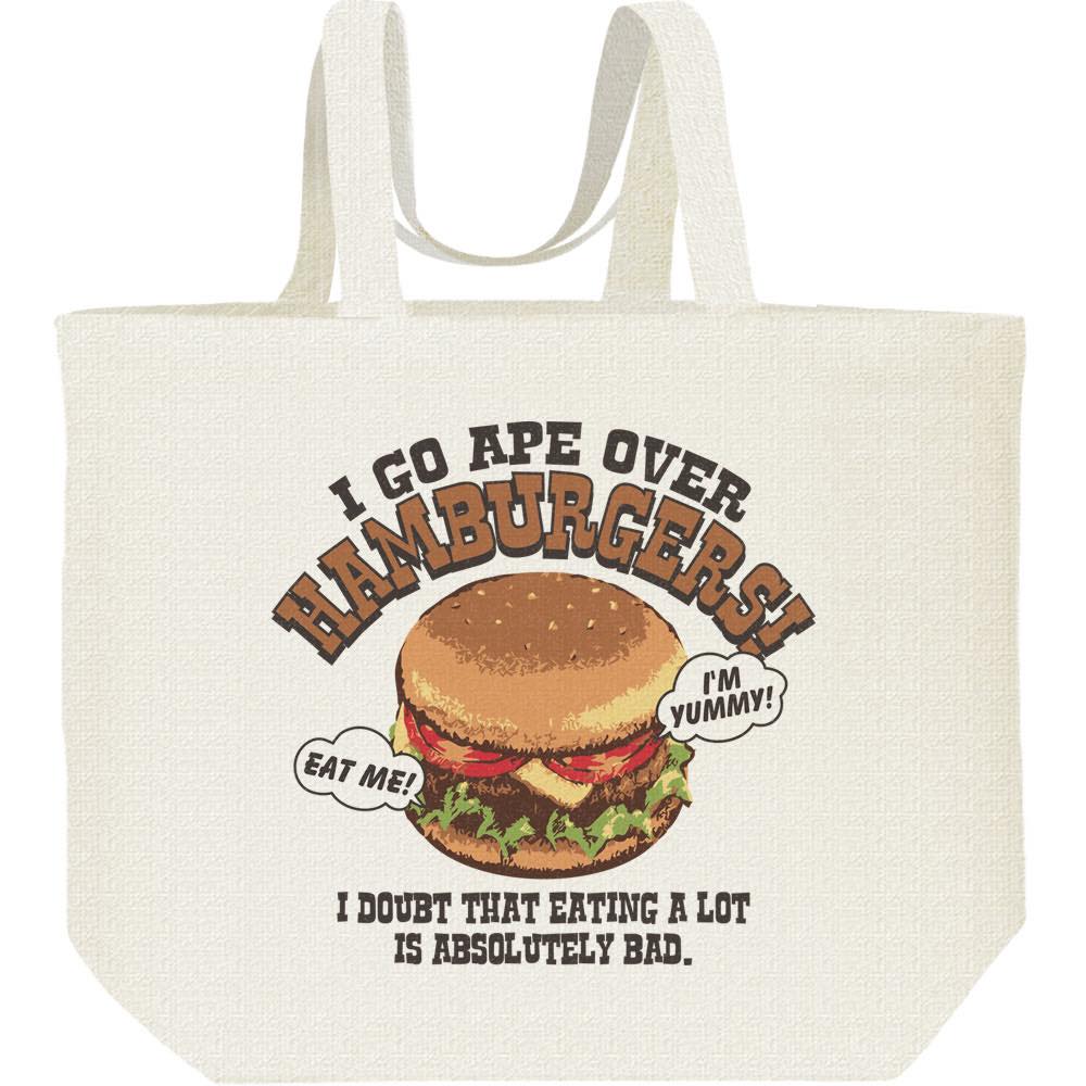 再販なし☆BIGハンバーガー手足ぶら〜ん大きなサイドポケットトート