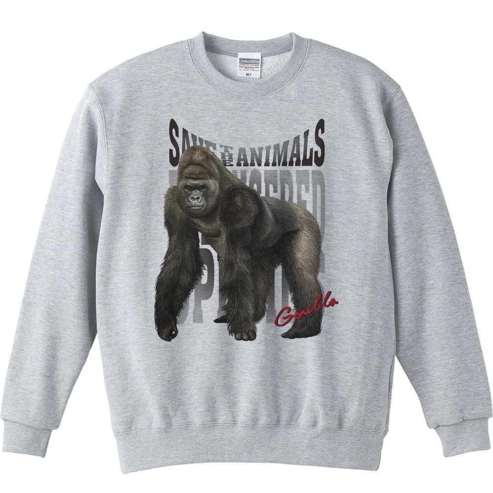 楽天市場】ゴリラ（絶滅危惧動物）／半袖Tシャツ : MYDS 楽天市場店