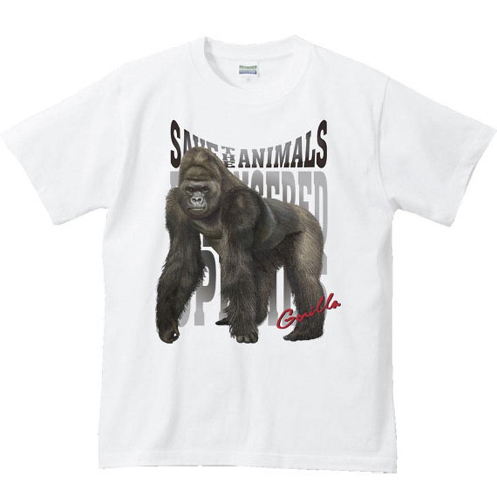 楽天市場 ゴリラ 絶滅危惧動物 半袖ｔシャツ Myds 楽天市場店