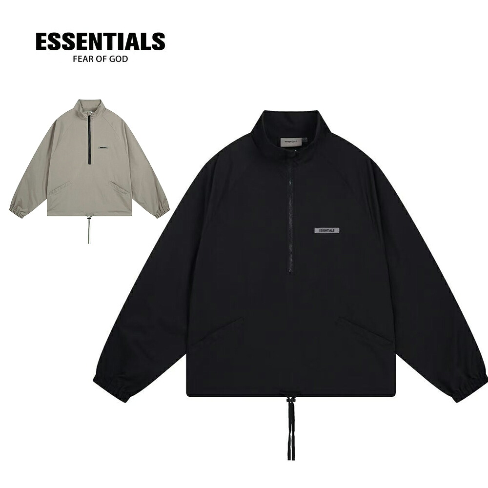 ESSENTIALS エッセンシャルズ 人気ジャケト オーバーサイズ おしゃれ コート 長袖トップス 秋 薄手 カジュアル カップル プルオーバー 通勤 2カラー｜マイファースト