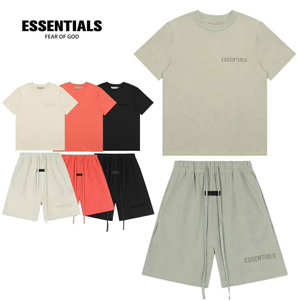 【期間限定10倍ポイント】エッセンシャルズ ESSENTIALS セットアップショートパンツ Tシャツ2点 柔らかい セットアップ 通気性 通勤 快適 ファッシュ 男女兼用|マイファースト