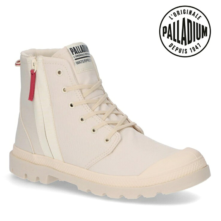 パラディウム PAMPA HI SEEKER2 LT+WP+ 74406-180 CREAM WHITE雨合羽ブーツ 雨合羽スニーカー レインブーツ お水校正刷り