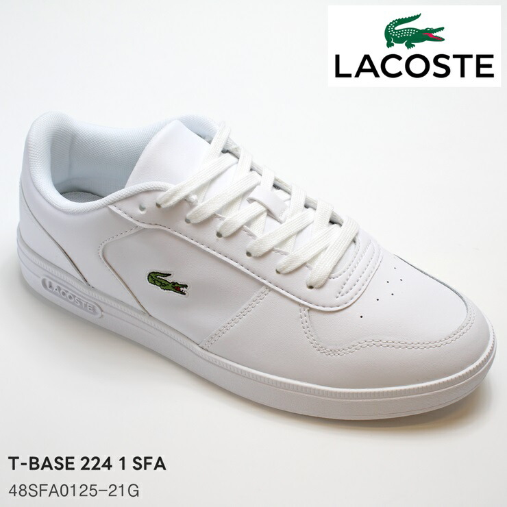 ラコステ レディーススニーカーLACOSTE T-BASE 224 1 SFA 48SFA0125-21Gレザースニーカー